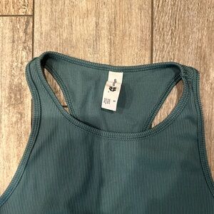 Gymshark Teal Ribbed Tank Top